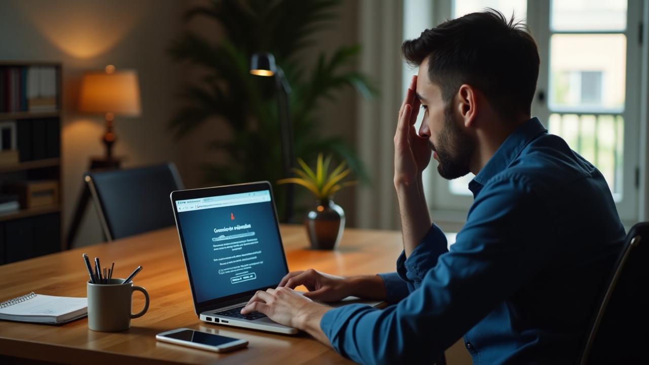 Persona revisando la seguridad de su dispositivo