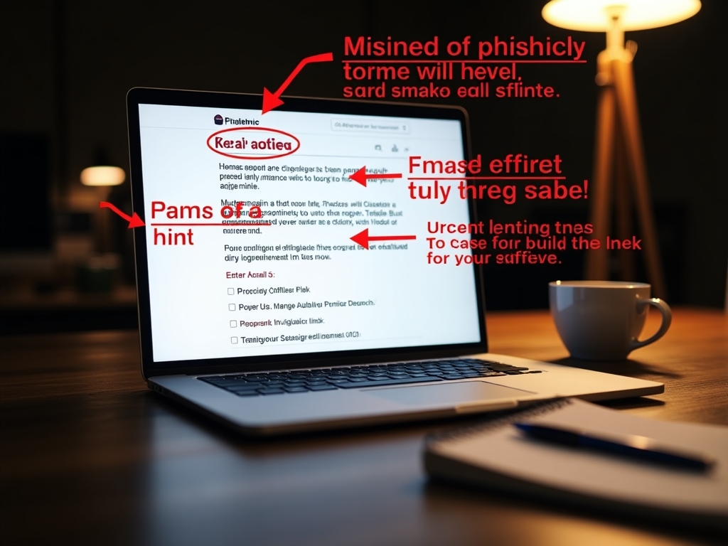 Ejemplo de correo de phishing con anotaciones